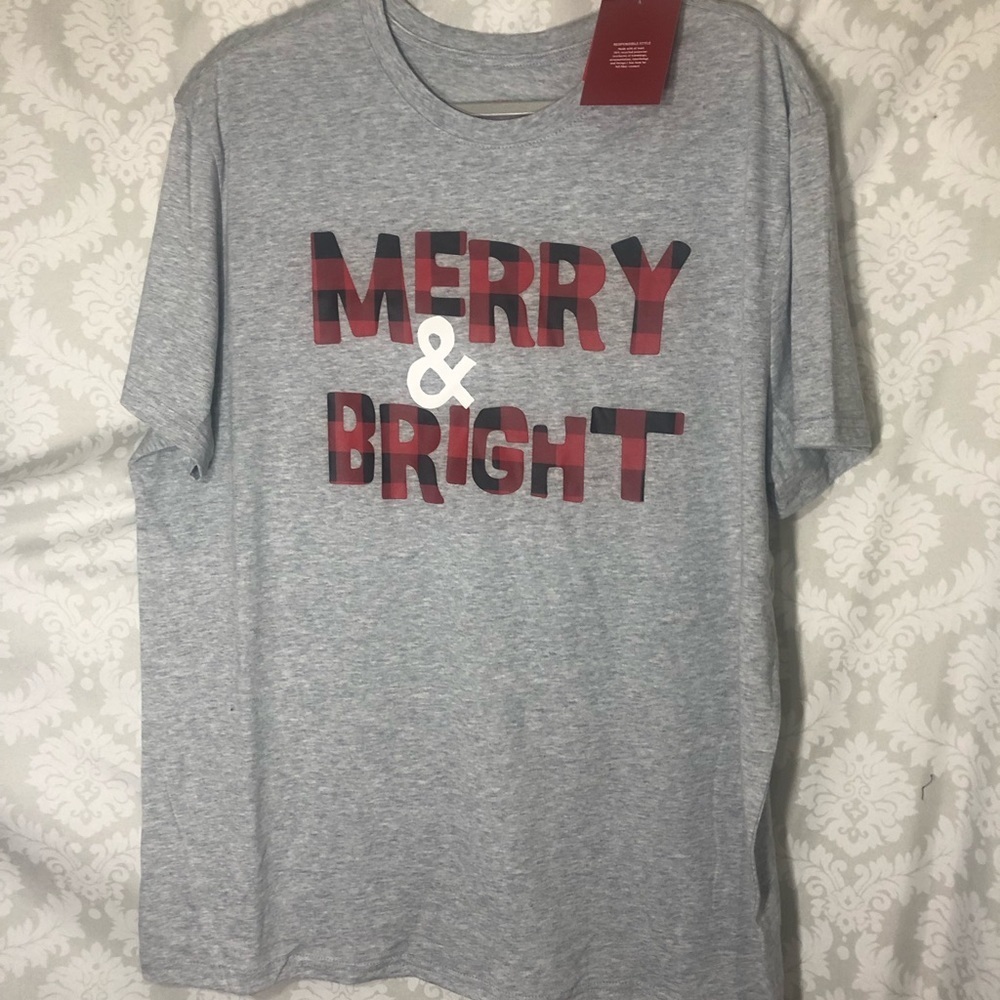 “Merry & Bright” Men’s Sleep Shirt XXL